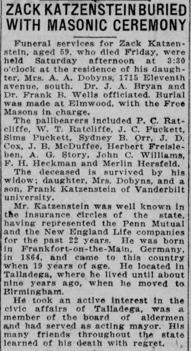 Zack Katzenstein obituary